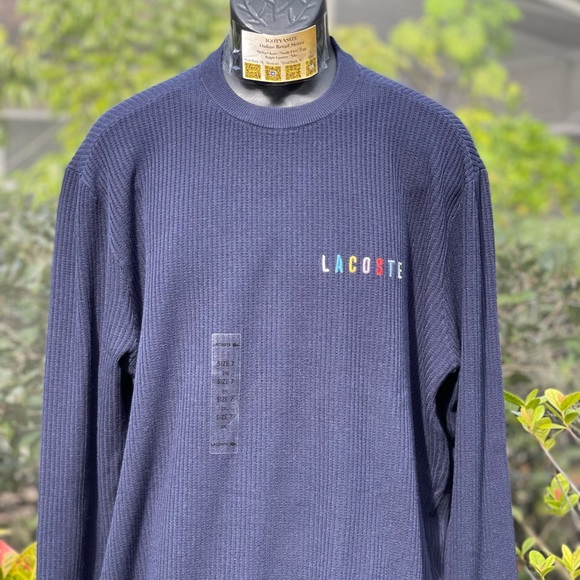 LACOSTE CREW NECK EMBROIDERED COTTON BLEND SWEATER [AH7950] (XXL)